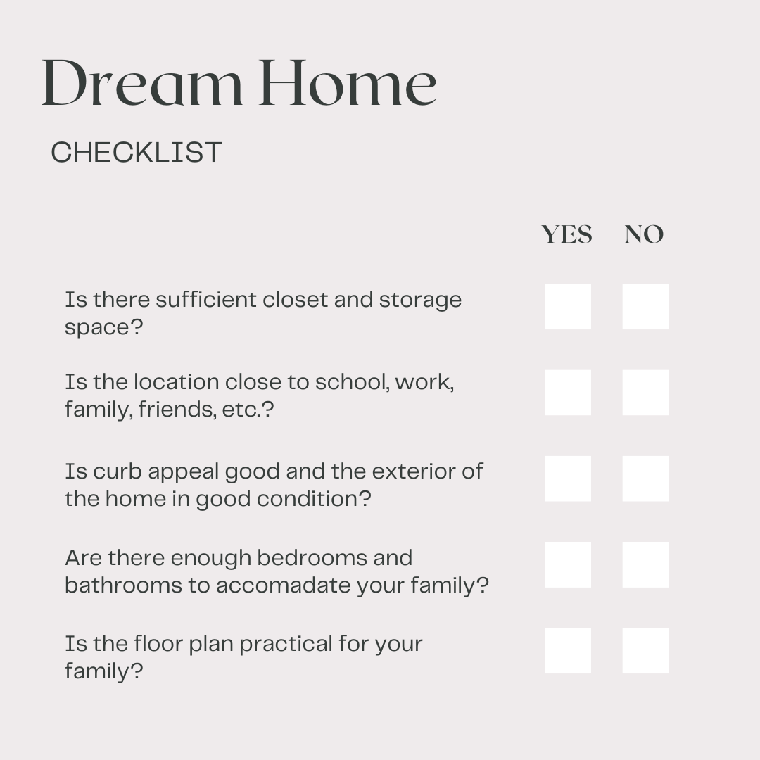 Dream Home Checklist